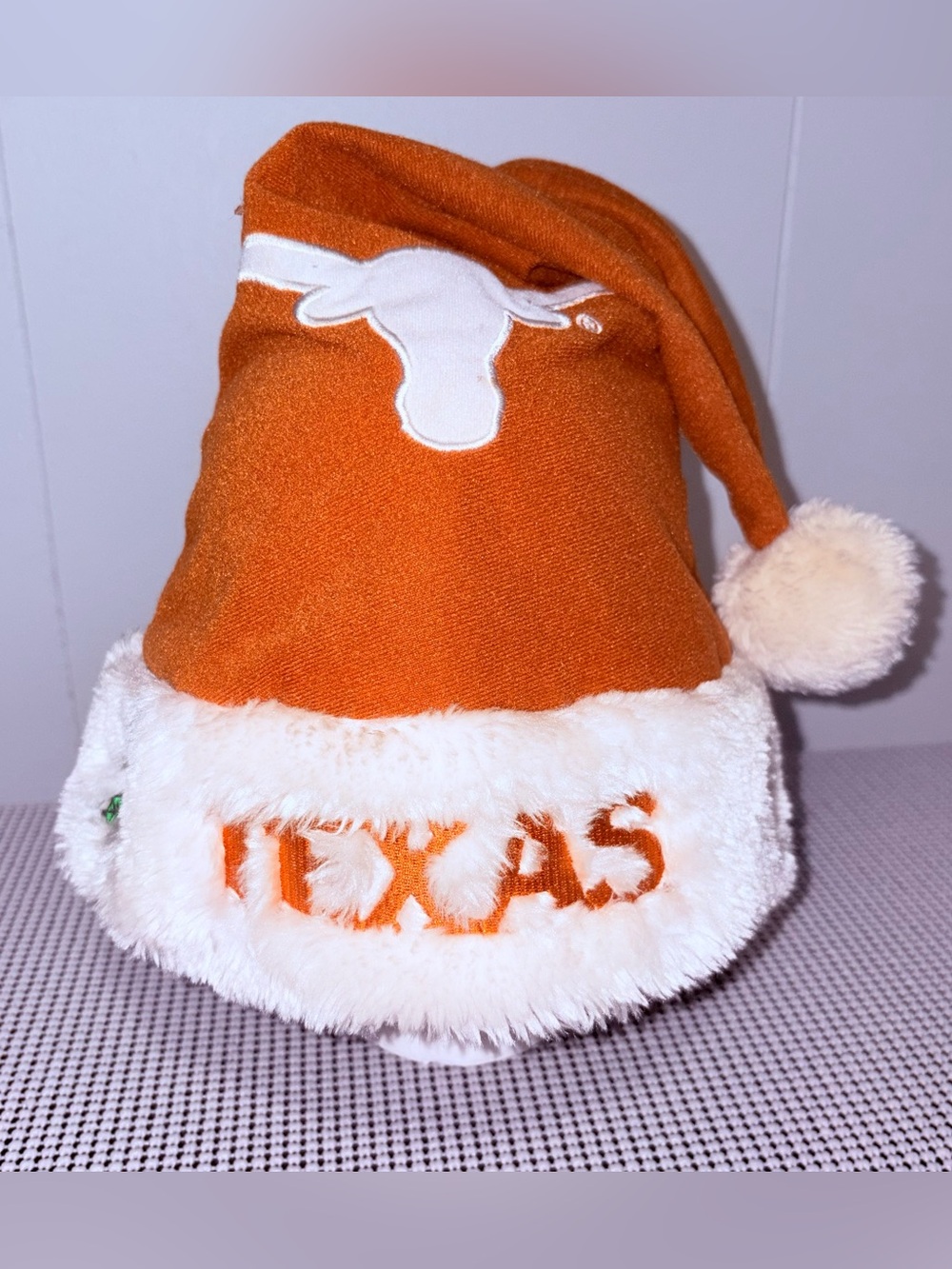 Texas Longhorns Forever Collectibles Santa Hat Burnt Orange White Holiday
